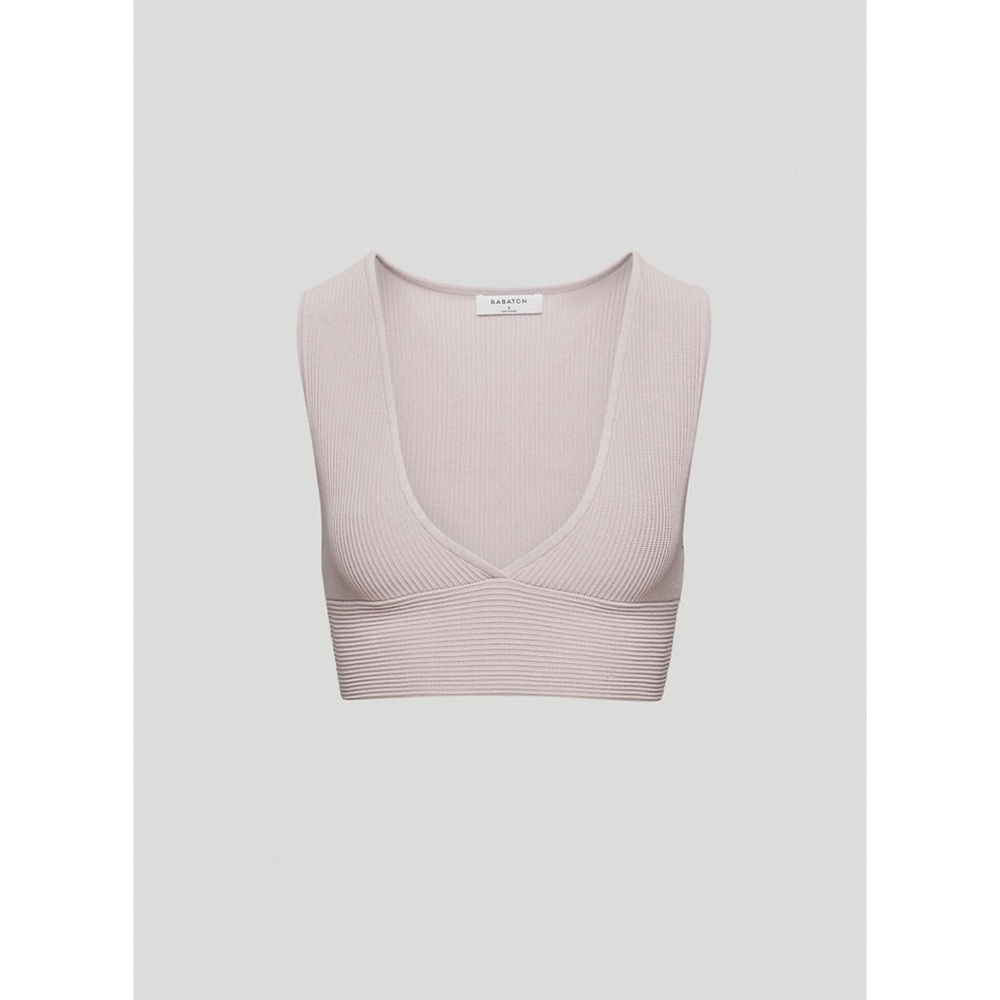 Aritzia Babaton Mauve Carlotta Sculpt Knit Tank (Sz S)